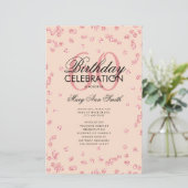 60誕生日プログラムバラ金ゴールドグリッターメニュー赤面 (スタンド正面)