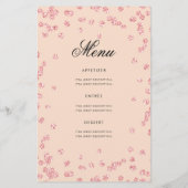 60誕生日プログラムバラ金ゴールドグリッターメニュー赤面 (裏面)