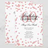 60誕生日プログラムバラ金ゴールドグリッター（メニュー付き） (正面/裏面)