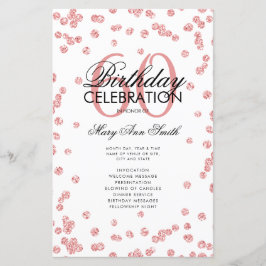 60誕生日プログラムバラ金ゴールドグリッター（メニュー付き）