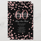 60誕生日プログラムバラ金ゴールドグリッター（メニュー付き） (正面/裏面)