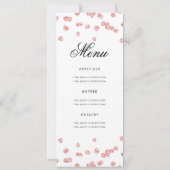 60誕生日プログラムバラ金ゴールドグリッター（メニュー付き） 招待状 (裏面)