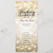 60誕生日プログラムライト金ゴールドメニュー プログラム (正面)