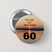 60誕生日マイライトスィーンブライトサンセット 缶バッジ (正面&裏面)
