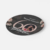 60誕生日ムーディフローラピンクカスタムの写真 ペーパープレート (アングル)