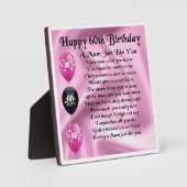 60誕生日ムーム詩プラーク フォトプラーク (正面)