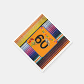 60誕生日メキシコデザイン スタンダードカクテルナプキン (角)