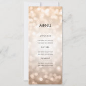 60誕生日メニューバラ金ゴールドグリッターライト 招待状 (裏面)