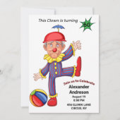 60誕生日メンおもしろいピエロエピックアメージング 招待状 (正面)