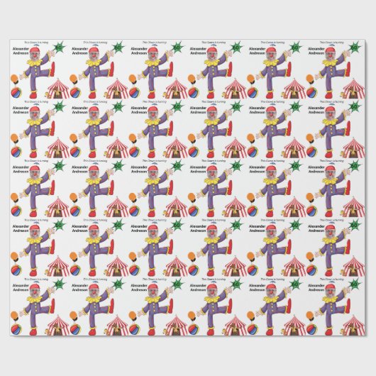 60誕生日メンズニューおもしろいピエロエピックアメージング ラッピングペーパー (フラット)