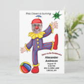 60誕生日メンズニューおもしろいピエロエピックアメージング 招待状 (スタンド正面)