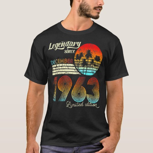 60誕生日レジェンダリー1963年12月以来 Tシャツ (正面)