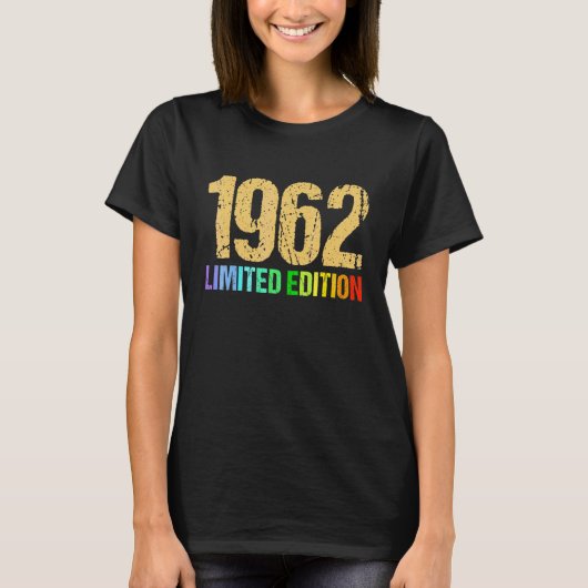 60誕生日レディースメンズ60年1962 16 Tシャツ (正面)