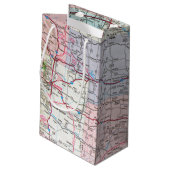 60誕生日レトロコルベット地図 スモールペーパーバッグ (裏面アングル)