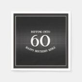 60誕生日ロックスターギターアンプのスピーカーキャビネット スタンダードカクテルナプキン (正面)