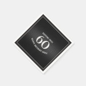 60誕生日ロックスターギターアンプのスピーカーキャビネット スタンダードカクテルナプキン (角)