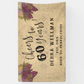 60誕生日ワインカントリーをテーマにした応援60 横断幕 (縦)