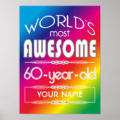 60誕生日ワールドファブ最高のルレインボー ポスター (正面)