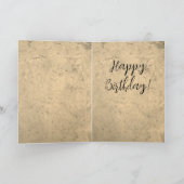 60誕生日ヴィンテージワインをテーマにしたグリーティングカード カード (内部)