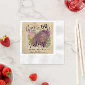 60誕生日ヴィンテージワインカントリーをテーマ 縁ありカクテルナプキン (インサイチュ)