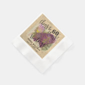 60誕生日ヴィンテージワインカントリーをテーマ 縁ありカクテルナプキン (角)