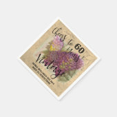 60誕生日ヴィンテージ水彩ワインをテーマ スタンダードカクテルナプキン (角)