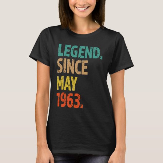 60誕生日伝説1963年5月以来60歳i tシャツ (正面)