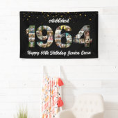 60誕生日写真コラージュ1964年設立 横断幕 (インサイチュ)