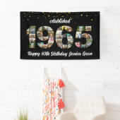 60誕生日写真コラージュ1965年設立 横断幕 (インサイチュ)