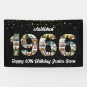 60誕生日写真コラージュ1966年設立 横断幕 (横)