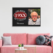 60誕生日写真テンプレート伝説の誕生 キャンバスプリント (インサイチュ (リビング))