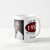 60誕生日写真テンプレート伝説の誕生 コーヒーマグカップ (正面右)