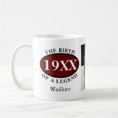 60誕生日写真テンプレート伝説の誕生 コーヒーマグカップ (左)