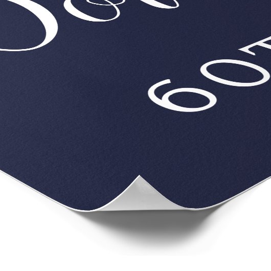 60誕生日写真ムーディパープルフローラへようこそ ポスター (角)