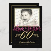 60誕生日写真 招待状 (正面/裏面)