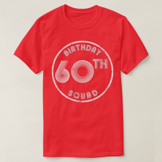 60誕生日分隊ヴィンテージルック Tシャツ (デザイン正面)