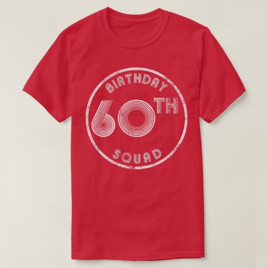 60誕生日分隊ヴィンテージルック Tシャツ (デザイン正面)
