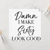 60誕生日姿勢 カード (正面/裏面インサイチュ)