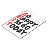 60誕生日嬉しい私は60今日のギフトおもしろい ノートブック (左側)