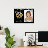 60誕生日応援から年写真ウェルカムサイン ポスター (ホームオフィス)