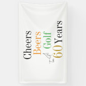 60誕生日応援ビーズゴルフパーティー 横断幕 (縦)