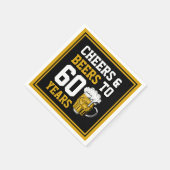 60誕生日応援&ビール60年 スタンダードカクテルナプキン (角)