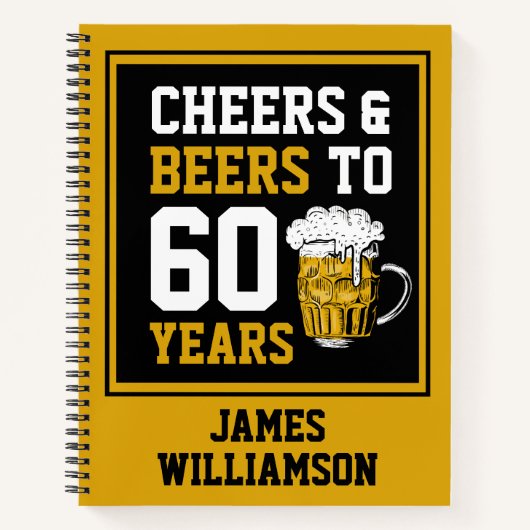 60誕生日応援&ビール60年 ノートブック (正面)