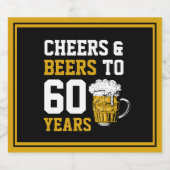60誕生日応援&ビール60年 ビールラベル (シングルラベル)