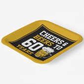 60誕生日応援&ビール60年 ペーパープレート (傾斜あり)