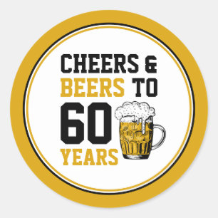 60誕生日応援&ビール60年 ラウンドシール