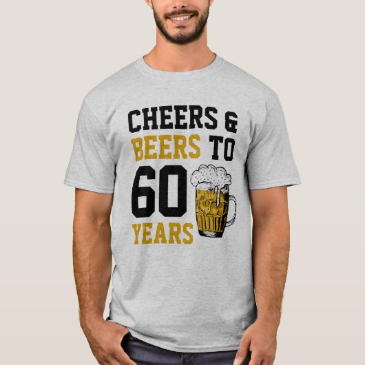 60誕生日応援&ビール60年 Tシャツ (正面)