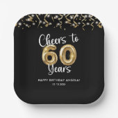 60誕生日応援～60年カスタム色 ペーパープレート (正面)