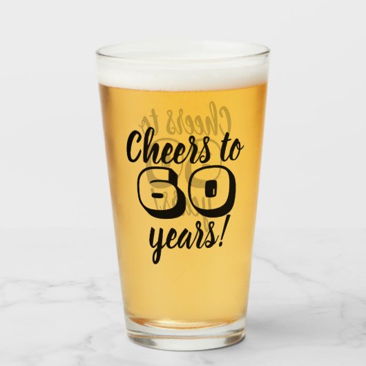 60誕生日応援~60年ビール/飲み タンブラーグラス (ドリンク正面)