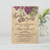 60誕生日応援～60年ヴィンテージ 素朴 招待状 (スタンド正面)